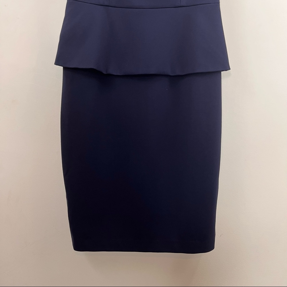 Ted Baker London Navy Off the Shoulder Bardot Fold Peplum Dress Size 2 (4/6) NEW - Picture 5 of 13